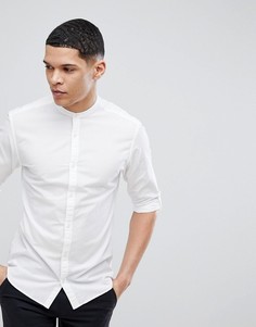 Рубашка кроя слим с воротником на пуговицах Jack &amp; Jones Premium - Белый