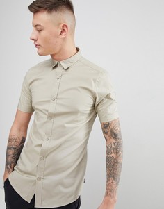 Облегающая рубашка с короткими рукавами Only &amp; Sons - Бежевый