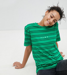 Зеленая футболка в полоску Puma эксклюзивно для ASOS - Зеленый