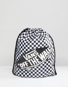 Сумка в шахматную клетку на шнурке Vans V00SUF56M - Черный