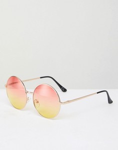 Круглые солнцезащитные очки с градуированными стеклами Jeepers Peepers - Золотой
