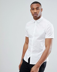 Белая облегающая эластичная рубашка ASOS DESIGN - Белый
