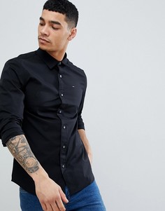 Черная зауженная рубашка Tommy Jeans - Черный