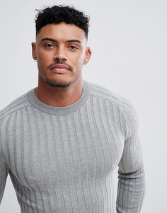 Серый легкий джемпер в рубчик River Island - Серый