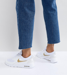 Бело-золотистые кроссовки Nike Air Max Thea - Белый