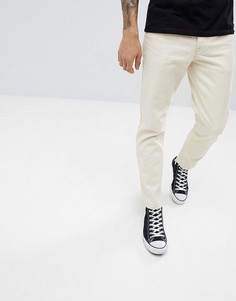 Светло-бежевые джинсы узкого кроя ASOS DESIGN - Белый