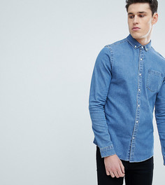 Узкая джинсовая рубашка ASOS DESIGN Tall - Синий
