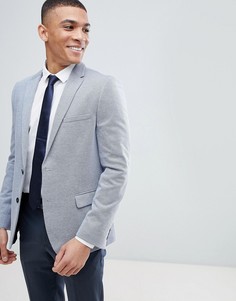 Узкий пиджак из пике Burton Menswear - Синий