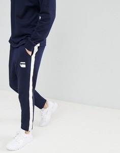 Спортивные штаны с логотипом и полосками по бокам G-Star - Темно-синий