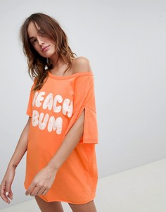 Трикотажная oversize-футболка ASOS DESIGN - Оранжевый
