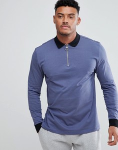 Свободное поло с длинными рукавами ASOS DESIGN - Мульти