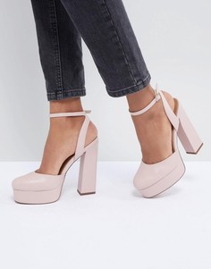 Туфли на каблуке и платформе ASOS DESIGN Parachute - Розовый