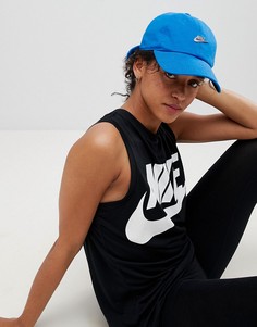 Синяя кепка с металлическим логотипом в виде галочки Nike H86 - Красный