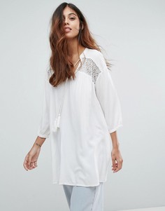 Платье-туника с вышивкой Vero Moda - Белый