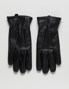 Кожаные перчатки Jack &amp; Jones - Черный