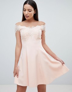 Платье мини с длинными рукавами Forever Unique - Розовый