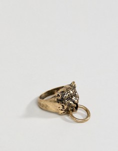 Золотистое кольцо с гепардом ASOS DESIGN - Золотой