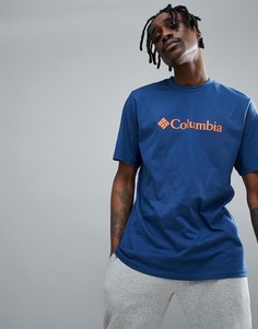Темно-синяя базовая футболка с логотипом Columbia - Темно-синий
