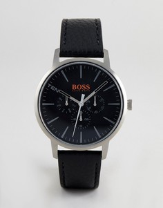 Часы с черным кожаным ремешком BOSS Orange 1550065 Copenhagen - 40 мм - Черный