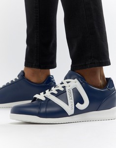 Темно-синее кроссовки с логотипом Versace Jeans - Темно-синий