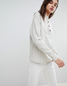 Свободный топ на пуговицах ASOS WHITE - Светло-бежевый