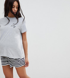 Комплект из футболки с принтом My Baby и шортов эксклюзивно для ASOS DESIGN Maternity - Мульти