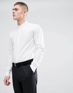 Супероблегающая строгая рубашка с воротником на пуговице Calvin Klein - Белый