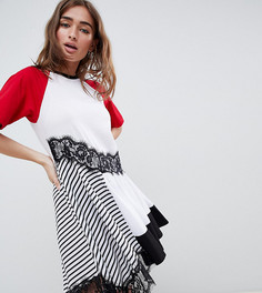 Платье с кружевом ASOS DESIGN Petite - Мульти