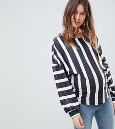 Oversize-свитшот в полоску Supermom Maternity - Мульти