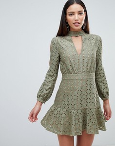 Платье с вырезом капелькой Forever Unique - Зеленый