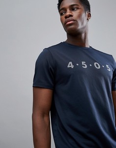 Футболка со светоотражающим логотипом ASOS 4505 Quick Dry Print - Синий