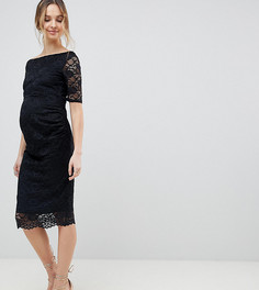 Кружевное платье с открытыми плечами ASOS DESIGN Maternity - Черный