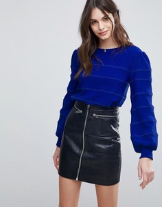 Вязаный джемпер с объемными рукавами Fashion Union - Синий