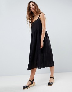 Фактурный свободный сарафан миди ASOS DESIGN - Черный
