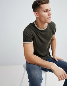 Базовая футболка с контрастной окантовкой Brave Soul - Зеленый