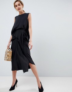 Шелковая юбка ASOS WHITE - Черный