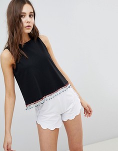 Топ без рукавов с кисточками из бисера ASOS DESIGN - Черный