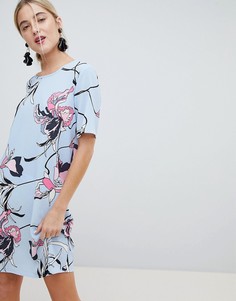 Свободное платье с цветочным принтом mByM - Мульти