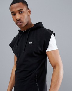 Худи черного цвета без рукавов boohooMAN Active - Черный