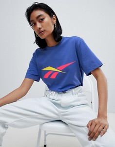 Футболка с контрастным логотипом Reebok - Синий