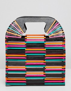 Разноцветный клатч из бамбука ASOS DESIGN - Мульти