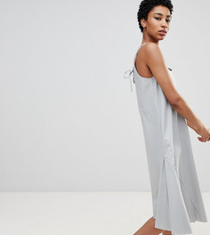 Свободный сарафан миди со шнуровкой на спине ASOS DESIGN Tall - Синий