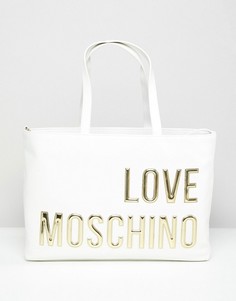 Сумка-тоут Love Moschino - Кремовый