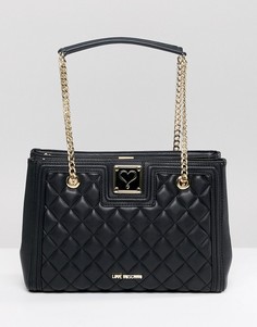 Стеганая сумка на плечо Love Moschino - Черный