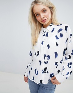 Укороченная рубашка с монохромным абстрактным принтом ASOS DESIGN - Мульти