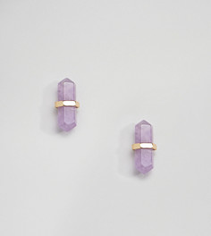 Серебряные серьги-гвоздики с позолотой 18 карат Shashi - Золотой