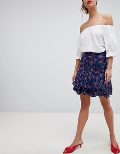 Мини-юбка с цветочным принтом Esprit - Мульти