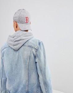 Красная трикотажная кепка New Era Boston Red Sox 9Forty - Серый