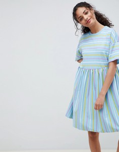 Свободное платье в полоску ASOS DESIGN - Мульти