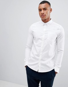 Белая оксфордская рубашка с длинными рукавами Burton Menswear - Белый